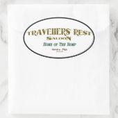 Reizigersrustsalon Ovale Sticker (Tas)