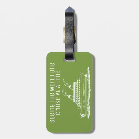 Reizigersschip Funny Modern Simple Bagagelabel (Achterkant verticaal)