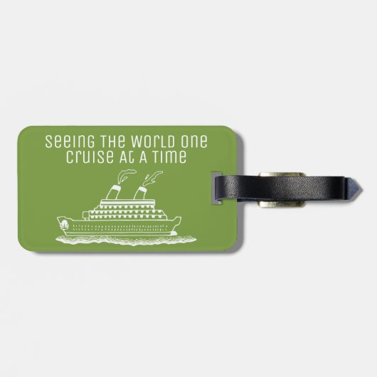 Reizigersschip Funny Modern Simple Bagagelabel (Achterkant horizontaal)