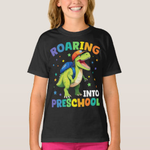 Reizigersschool Dinosaur T Rex terug naar school T-shirt