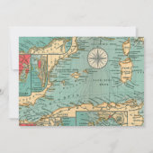 Reizigersthemabachelorette met het ambulante parte kaart (Achterkant)