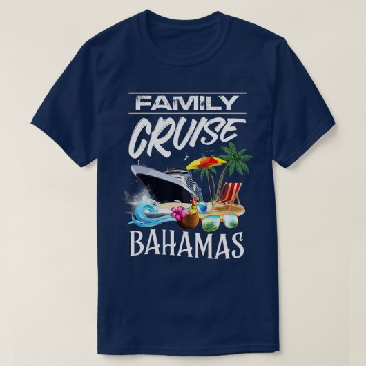 Reizigerstrook van Bahamas Familie T-shirt (Design voorkant)