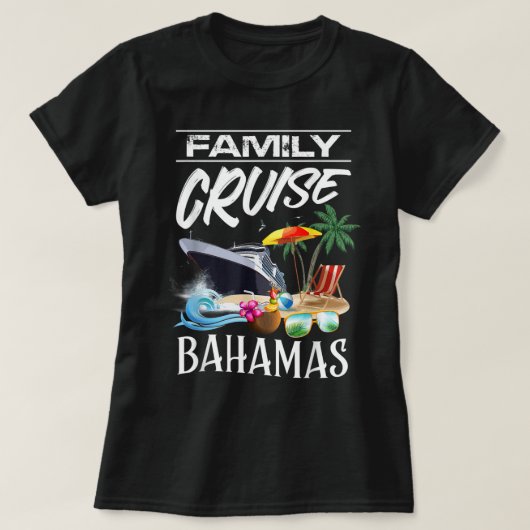 Reizigerstrook van Bahamas Familie T-shirt (Design voorkant)