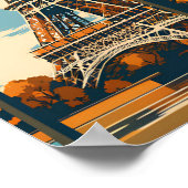 Reizigersvakantie in Parijs Poster (Hoek)