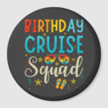 Reizigersvierkantskruipper Birthday Cruising Vacat Magneet<br><div class="desc">Birthday Cruise Squad Cruising Vacation Funny Crew Graphic Design Gift Circle Magnet Classic Collectie.</div>