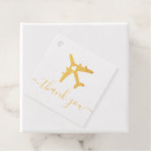 Reizigersvliegtuig bestemming Weg dank u Bedankjes Labels (Met doos)