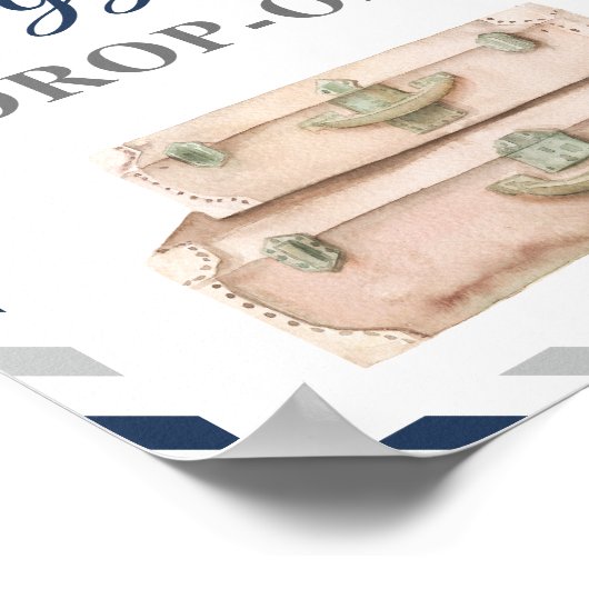 Reizigersvliegtuig Slagcadeau voor bagage Poster (Hoek)