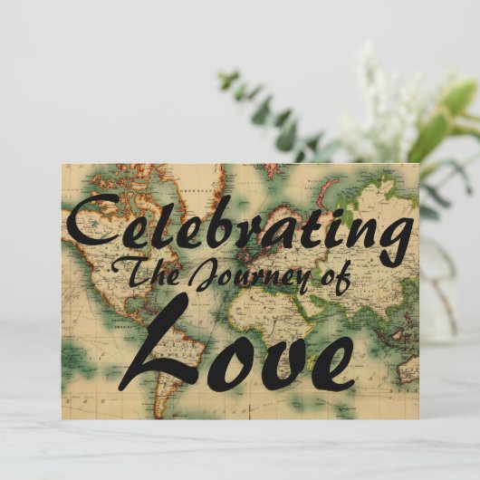 Reizigersweddenschap met Wereldkaart Kaart (Staand voorkant)