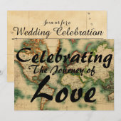 Reizigersweddenschap met Wereldkaart Kaart (Voorkant / Achterkant)