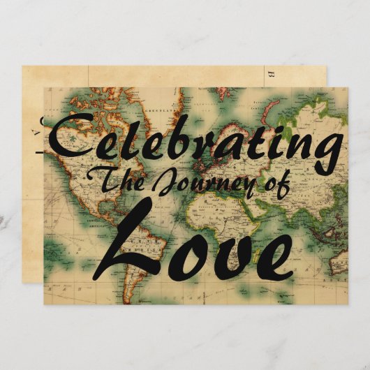 Reizigersweddenschap met Wereldkaart Kaart (Voorkant / Achterkant)