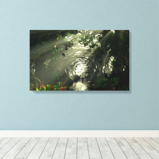 Reizigersweg Canvas Afdruk (Insitu (Houten vloer))