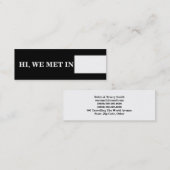 Reizigervisitekaartjes zwart wit contactkaartje (Voorkant / Achterkant)