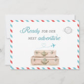 Reizigervliegtuig met tweeling Baby shower Sprinkl Kaart (Achterkant)