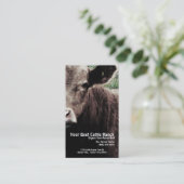 Reizigras koeienkop visitekaartje (Staand voorkant)