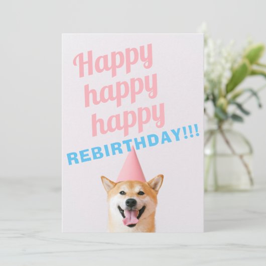 Rejarig | Kaart Jubileum met kanker (Staand voorkant)