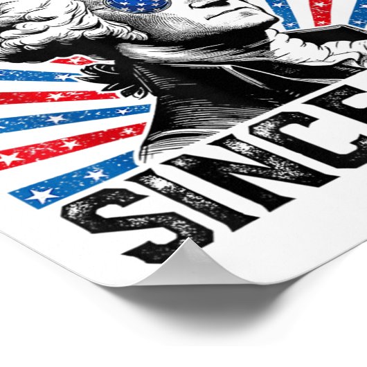 Rejecting Kings Since 1776 Distressed Usa Flag Vin Poster (Hoek)