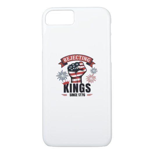 Rejecting Kings Since 1776 Patriotic Aesthetic Case-Mate iPhone Case (Achterkant)