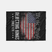 Rejecting Kings Since 1776 Patriotic Usa Flag 4th  Fleece Deken (Voorkant (Horizontaal))