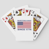 Rejecting Kings Since 1776 Protest Classic Bold St Pokerkaarten (Achterkant)