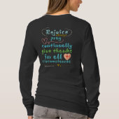 Rejoice Always Christian Scripture Wall Art  T-shirt (Achterkant)