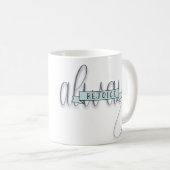 Rejoice Always Hand Lettered Verse Mok (Voorkant rechts)