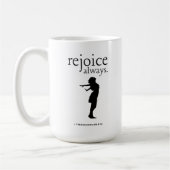 Rejoice Always– Inspirational Faith Gift Koffiemok (Links)