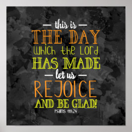 Rejoice and Be Glad Typography Bible Verse Modern Poster
