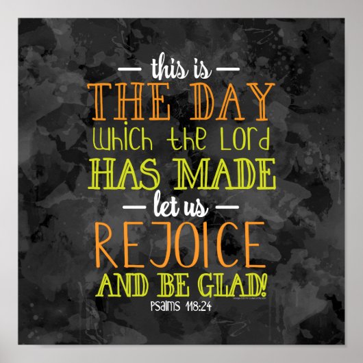 Rejoice and Be Glad Typography Bible Verse Modern Poster (Voorkant)