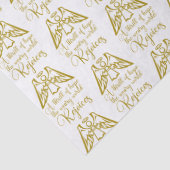 Rejoice Angel Elegant Gold Religious Christmas Tissuepapier (Detail)