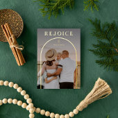 Rejoice Arch - Aangepast, volledige kerstfoto Folie Feestdagenkaart