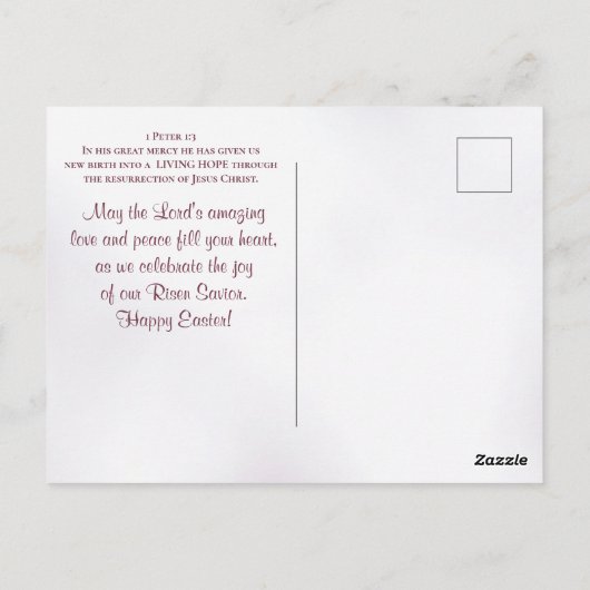 Rejoice Bible Verse Cherry Blossom Pasen Briefkaart (Achterkant)