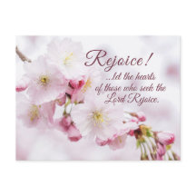 Rejoice Bible Verse Cherry Blossom Pasen