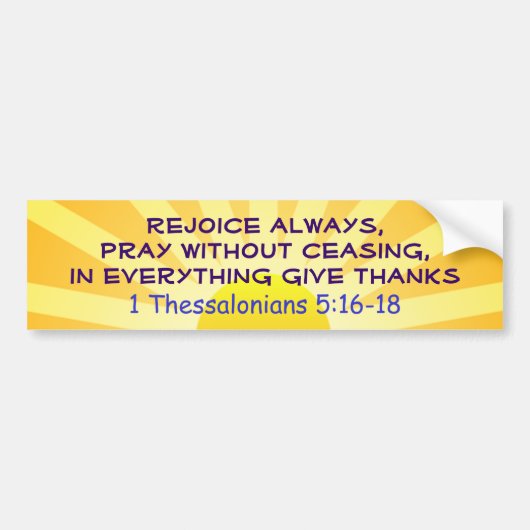 Rejoice bumper sticker (Voorkant)