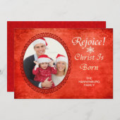 Rejoice Christus wordt Christelijk op de Aangepast (Voorkant / Achterkant)