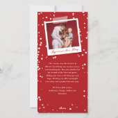 Rejoice Classic Script Religious kerstfoto Feestdagenkaart (Achterkant)