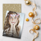 Rejoice Classic Script Religious kerstfoto Feestdagenkaart