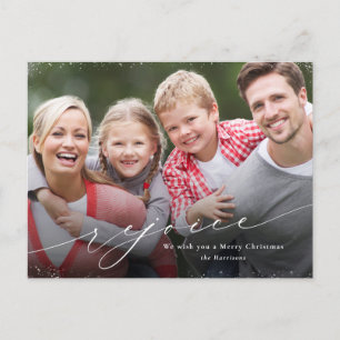 Rejoice Family Kerstmis Full Photo Holiday Briefkaart