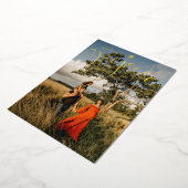 Rejoice Hand Lettering Folie Feestdagenkaart (Gedraaid)