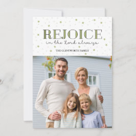 Rejoice Holiday kerstfotokaart Feestdagenkaart