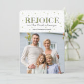 Rejoice Holiday kerstfotokaart Feestdagenkaart (Staand voorkant)