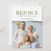 Rejoice Holiday kerstfotokaart Feestdagenkaart (Voorkant)