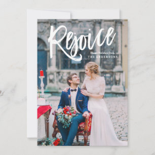 Rejoice Holiday Overlay Fotokaart Feestdagenkaart