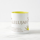 Rejoice in hallelujah bijbelse religieuze mok (Midden)