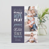 Rejoice in Hope Religous Kerstmis Feestdagenkaart (Staand voorkant)