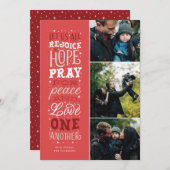 Rejoice in Hope Religous Kerstmis Feestdagenkaart (Voorkant / Achterkant)