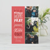 Rejoice in Hope Religous Kerstmis Feestdagenkaart (Staand voorkant)