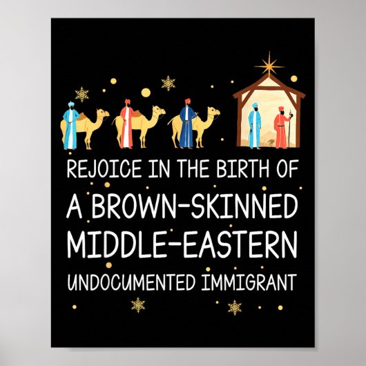 Rejoice In The Birth Of A Brown Skinned Christian Poster (Voorkant)