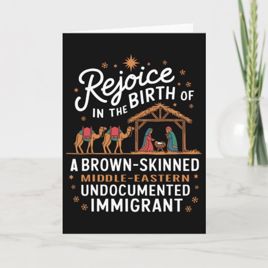 Rejoice In The Birth Of A Brown Skinned Christmas  Kaart (Voorkant)