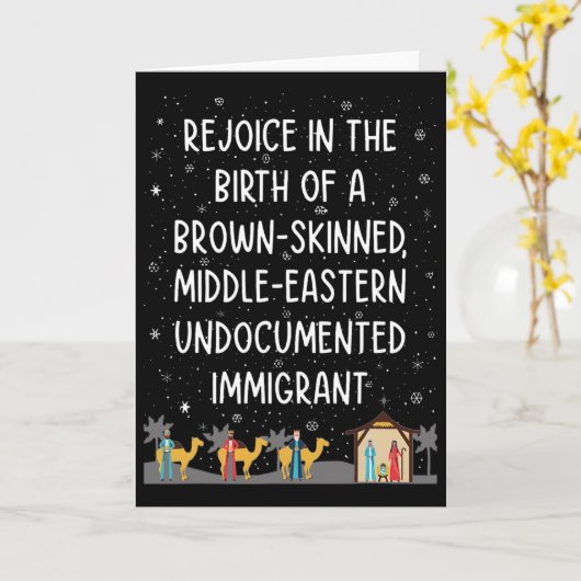 Rejoice In The Birth Of A Brown Skinned Middle Eas Kaart (Gele Bloem)