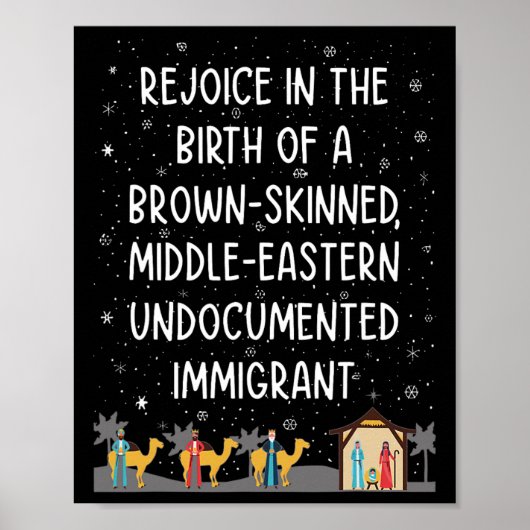 Rejoice In The Birth Of A Brown Skinned Middle Eas Poster (Voorkant)